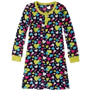 The Children's Place Girls Fleece Night Gown PJ Set Flame Resistant Slee…